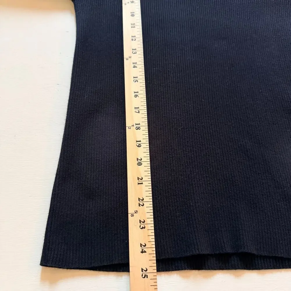 Vintage Lauren Ralph Lauren Colorblock Turtleneck Sweater Black White RLL Large